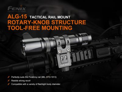 Fenix ALG-15 side mounting of the lamp on the weapon rail