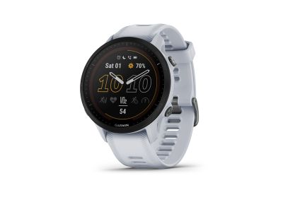 Zegarek sportowy Garmin Forerunner 955 Solar BUNDLE HRM Pro, biały kamień