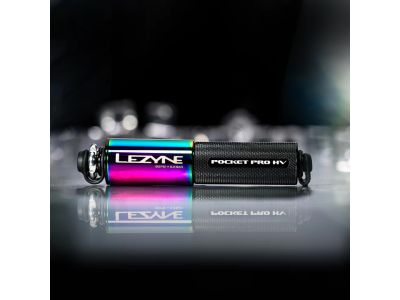 Mini pompă Lezyne Pocket Drive Pro HV, neo metallic/black gloss