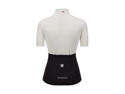 Damska koszulka rowerowa Santini Colore Riga biała/czarna