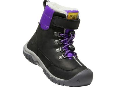 KEEN Greta Boot WP detské topánky, čierna/fialová