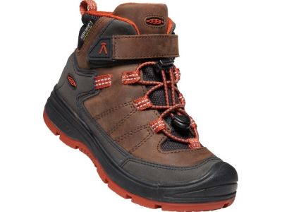 Pantofi copii KEEN REDWOOD MID WP, cafea boabe/picante