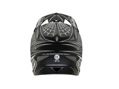 Troy Lee Designs D3 Fiberlite Helm, Spiderstripe schwarz