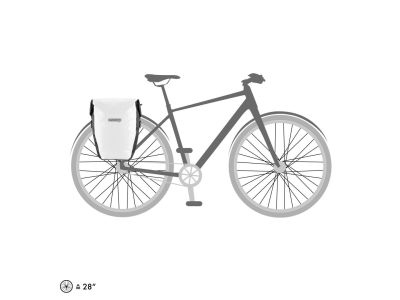 ORTLIEB Back-Roller City Fahrradtasche, 2x20 l, Paar, weiß
