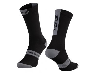 FORCE LONG PRO SLIM ponožky, čierna/šedá