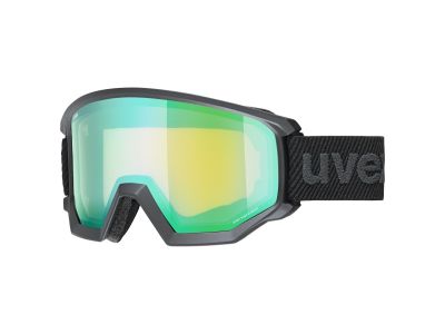 uvex Athletic FM Brille, schwarz matt/grün S2