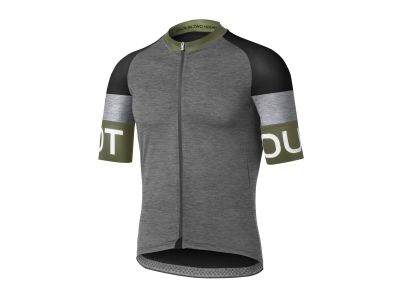 Dotout Spin jersey, melange dark grey/green