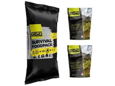 Adventure Menu Survival Food Pack MENU II - Pikantný kotlík + Bravčové s knedľou 810 g