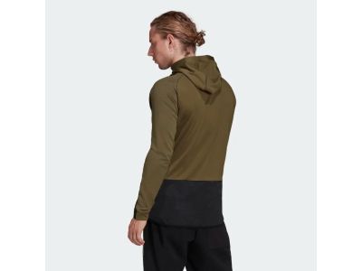 adidas TERREX TECH FLOOCE HIKING FLEECE sweatshirt, focus olive