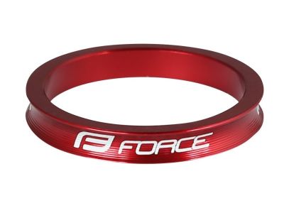 FORCE podložka 1 1/8&quot;, 5 mm, prohnutá, červená