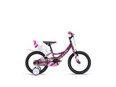 CTM JENNY 16 detský bicykel, tmavoružová perleť