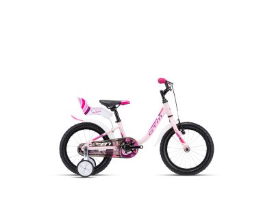 CTM MARRY 16 detský bicykel, matná bledoružová/fialová