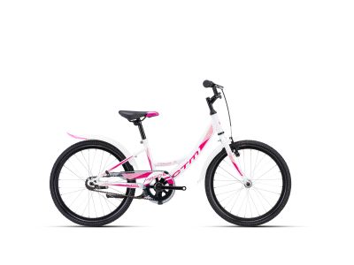 CTM MAGGIE 1.0 20 detský bicykel, biela perleť/ružová