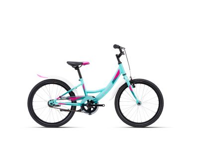 CTM MAGGIE 1.0 20 detský bicykel, matná tyrkysová/ružová