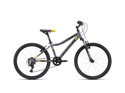 CTM BERRY 2.0 24 detský bicykel, matná tmavosivá/mango