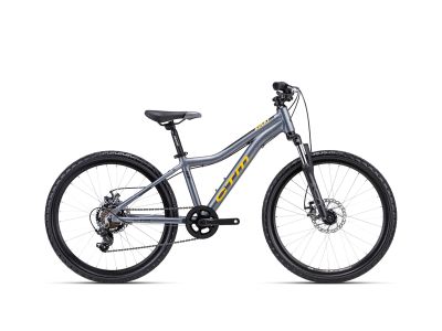 CTM ROCKY 3.0 24 detský bicykel, matná tmavosivá/mango