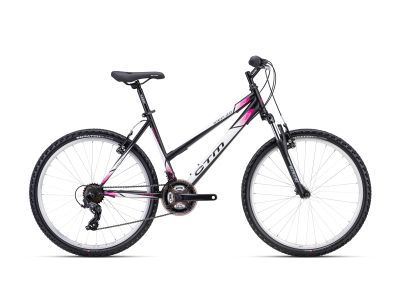 CTM STEFI 2.0 26 női kerékpár, matt fekete/rózsaszín