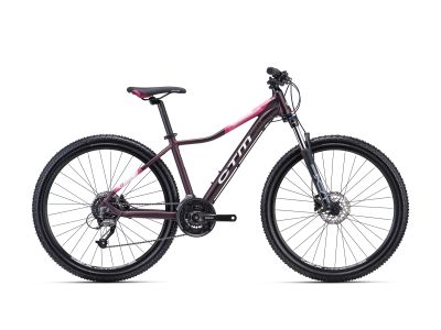 CTM CHARISMA 3.0 27.5 női kerékpár, matt sötét rózsaszín gyöngyház/fehér