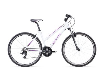 CTM MAXIMA 1.0 28 dámsky bicykel, biela/fialová