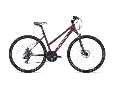 CTM MAXIMA 2.0 28 dámsky bicykel, matná červená perleť/sivá