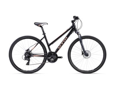 CTM MAXIMA 3.0 28 dámsky bicykel, čierna perleť/svetloružová