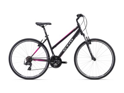 CTM JESSIE 28 dámsky bicykel, matná čierna/ružová