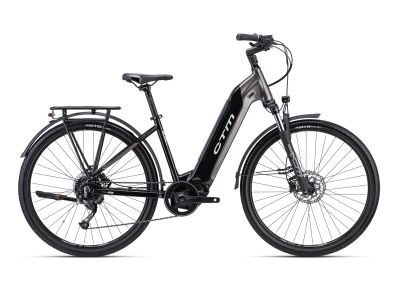 CTM METRIC 2.0 28 Damen-Elektrofahrrad, Schwarz/Graubraun Perlmutt