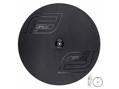 Force rear disc, carbon, for disc brake, casing, 12x142 mm