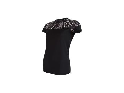 Sensor Coolmax Impress women&amp;#39;s T-shirt, black/sea
