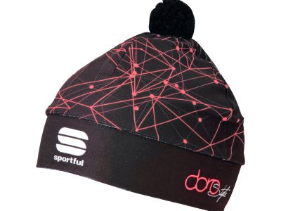 Sportful Doro cap, black/fluo coral