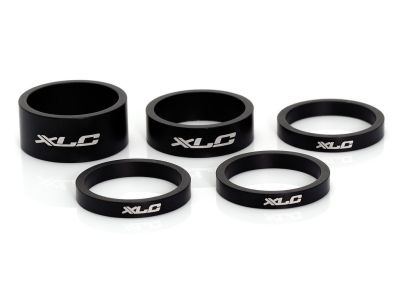 XLC AS-A02 Vorbau-Unterlegscheiben-Set, ⌀-25,4 mm, 5 Stück, schwarz