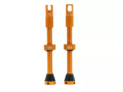 Peaty&amp;#39;s x Chris King MK2 bezdušové ventily, galuskový 60 mm, oranžová