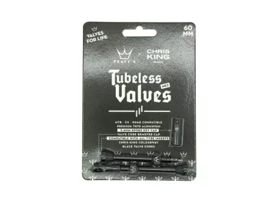 Supape tubeless Peaty&#39;s x Chris King MK2, tubeless 60 mm, turcoaz