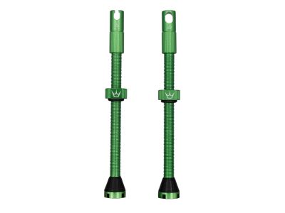 Peatys X Chris King MK2 tubeless valves, 80mm valve stem, green