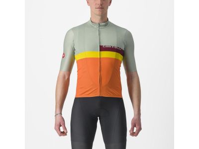 Castelli A BLOCCO jersey, green/burgundy/mango