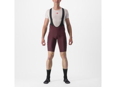 Castelli Unlimited Cargo bib shorts, burgundy