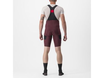 Castelli Unlimited Cargo bib shorts, burgundy