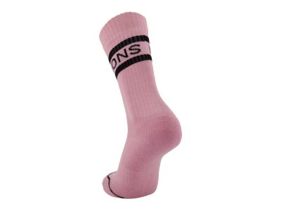 Mons Royale Signature Crew Sock ponožky, Black/Candy