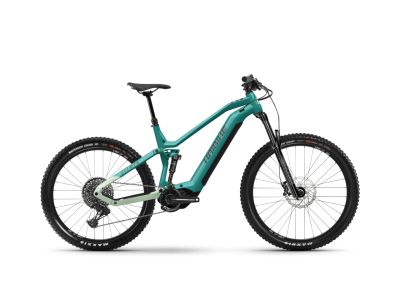 Haibike AllMtn 2 29/27.5 electric bike, gloss aqua/green/black