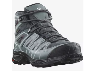 Salomon X ULTRA PIONEER MID GTX női túracipő, ebony/stormy weather/wine tasting