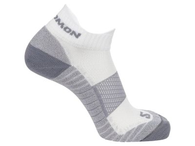 Salomon AERO ANKLE socks, white/quarry/quiet shade