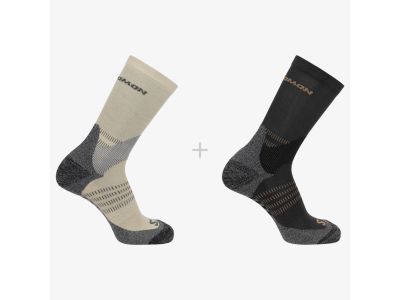 Salomon X ULTRA ACCESS CREW socks, 2-pack, ebony/rainy day