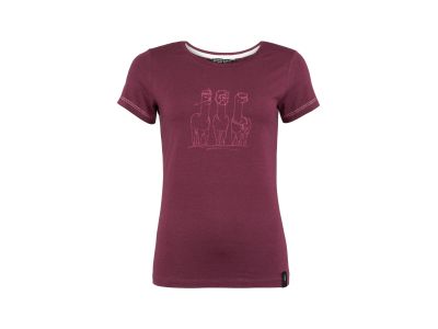 T-shirt damski Chillaz SAILE ALPACA GANG, bordowy