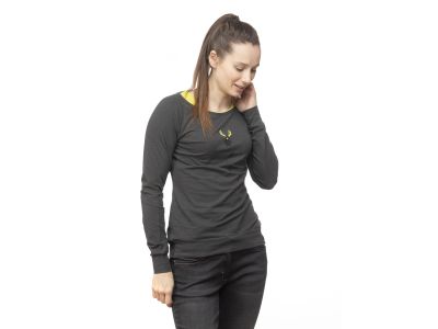 Chillaz SERLES HIRSCHKRAH Damen T-Shirt, schwarz/dunkelgrün