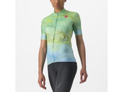 Castelli MARMO women&amp;#39;s jersey, green and blue