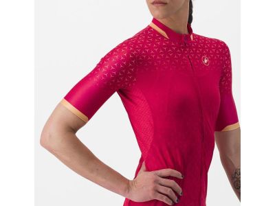 Koszulka rowerowa damska Castelli Pezzi, perska czerwień