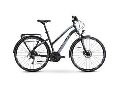 Bicicleta pentru femei GHOST Square Trekking Essential 28, negru/gri