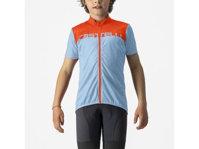 Castelli NEO PROLOGO dětský dres, světle modrá/oranžová