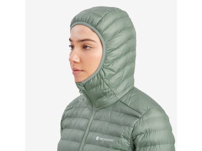 Damska kurtka Montane Fem Icarus Lite Hoodie w kolorze eukaliptusowym