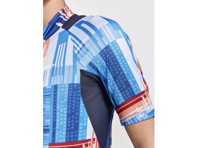 Craft ADV Endur Graphic koszulka rowerowa, ciemnoniebieska z wzorem
